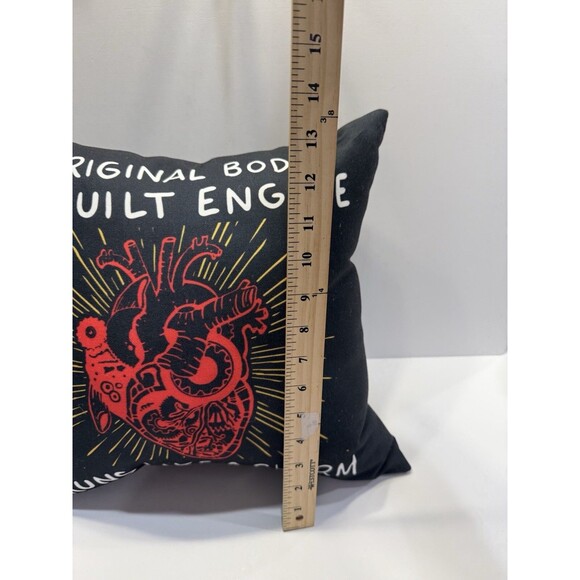 Original Body Rebuilt Engine Open Heart Surgery Throw Pillow - Picture 7 of 7